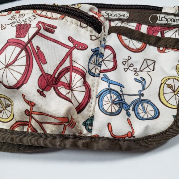 LeSportsac Bicycle Crossbody Bag Strap w/ Pockets Fannypack Belt Bag - Picture 8 of 8
